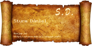 Sturm Dániel névjegykártya